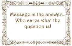 massage is the answer